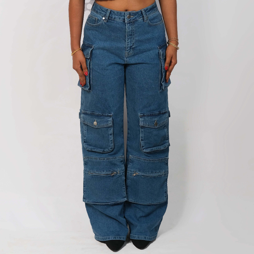 Urban Utility Denim Cargo Pants