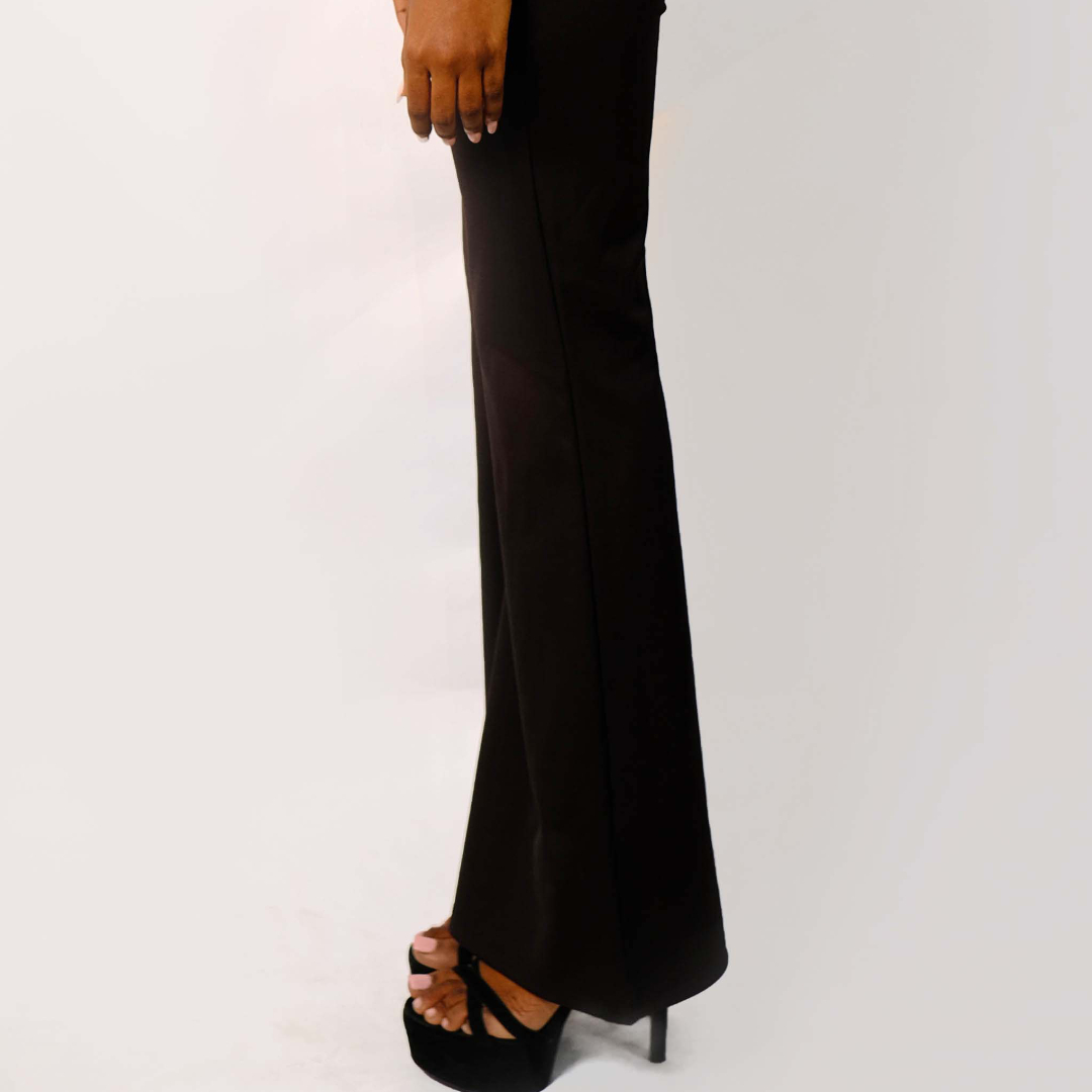 High-Waisted Flared Black Pants - Image 3