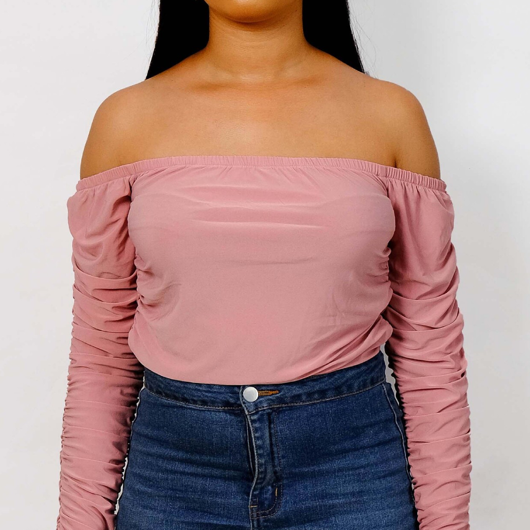 Ruched Off-Shoulder Top